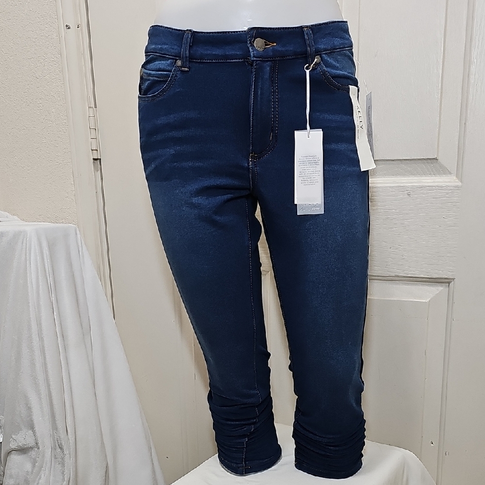 Tahari KELLY Clqssic mid-rise Dark Blue Skinny Jeans